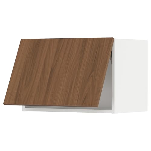 ProTuning METOD Hängeschrank horizontal mit Push-Open, Weiß/Tistorp Braun Walnuss-Effekt, 60x40 cm von ProTuning