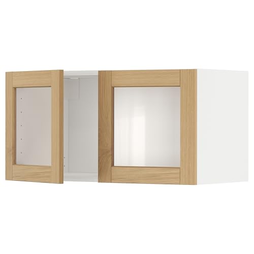 ProTuning METOD Hängeschrank mit 2 Glastüren, Weiß/Forsbacka Eiche, 80x40 cm ProTuning METOD Hängeschrank mit 2 Glastüren, Weiß/Forsbacka Eiche, 80x40 cm von ProTuning