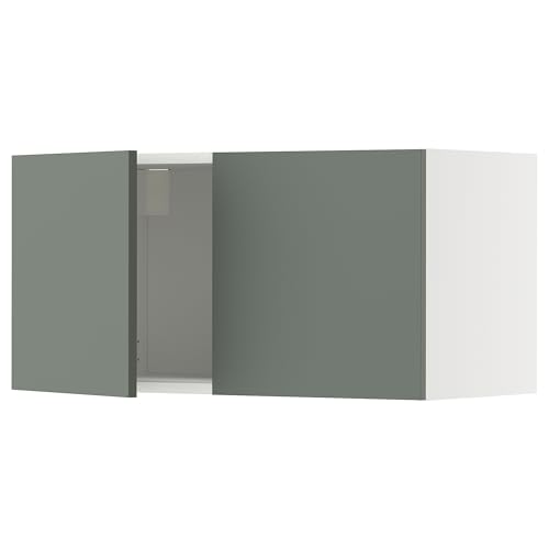 ProTuning METOD Hängeschrank mit 2 Türen, Weiß/Nickebo mattgrau-grün, 80x40 cm von ProTuning