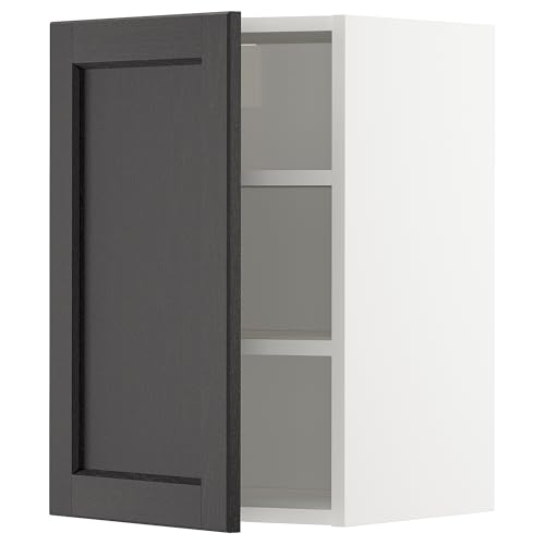 ProTuning METOD Hängeschrank mit Ablagen, Weiß/Lerhyttan Schwarz gebeizt, 40x60 cm von ProTuning