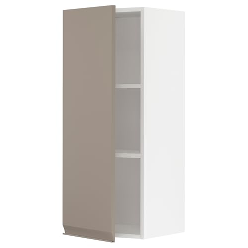 ProTuning METOD Hängeschrank mit Ablagen, Weiß/Upplöv Matt Dunkelbeige, 40x100 cm von ProTuning
