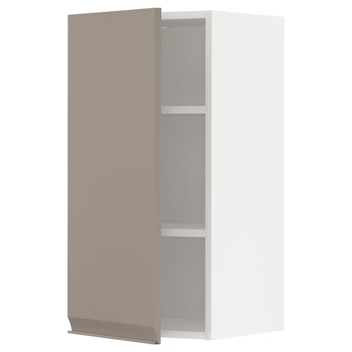 ProTuning METOD Hängeschrank mit Ablagen, Weiß/Upplöv Matt Dunkelbeige, 40x80 cm von ProTuning