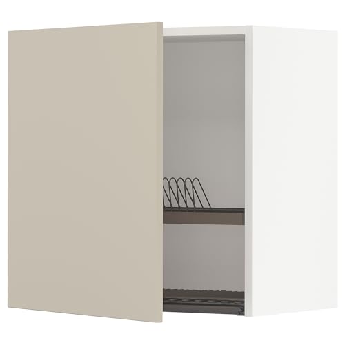 ProTuning METOD Hängeschrank mit Abtropfgestell, Weiß/Havstorp Beige, 60x60 cm von ProTuning
