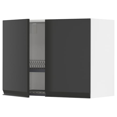 ProTuning METOD Hängeschrank mit Abtropfgestell/2 Türen, Weiß/Upplöv Matt Anthrazit, 80x60 cm von ProTuning