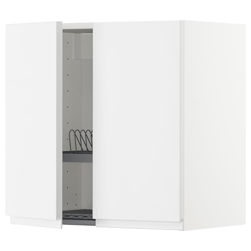 ProTuning METOD Hängeschrank mit Abtropfgestell/2 Türen, Weiß/Voxtorp Hochglanz/Weiß, 60x60 cm von ProTuning