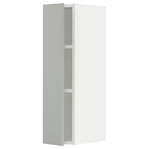ProTuning METOD Hängeschrank mit Einlegeböden, Weiß/Havstorp Hellgrau, 20x80 cm von ProTuning