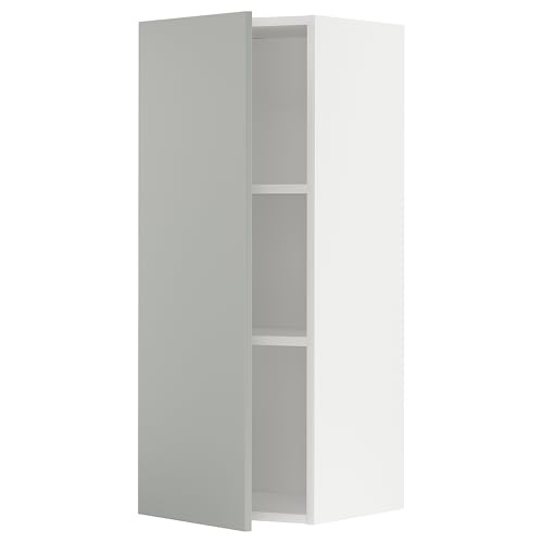 ProTuning METOD Hängeschrank mit Einlegeböden, Weiß/Havstorp Hellgrau, 40x100 cm von ProTuning