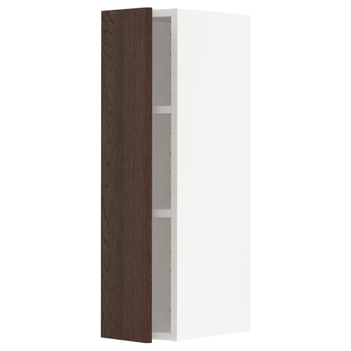 ProTuning METOD Hängeschrank mit Einlegeböden, Weiß/Sinarp Braun, 20x80 cm von ProTuning