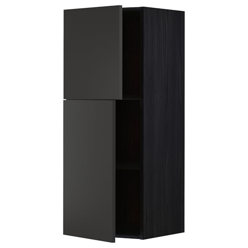 ProTuning METOD Hängeschrank mit Einlegeböden/2 Türen, Schwarz/Nickebo Matt Anthrazit, 40x100 cm von ProTuning