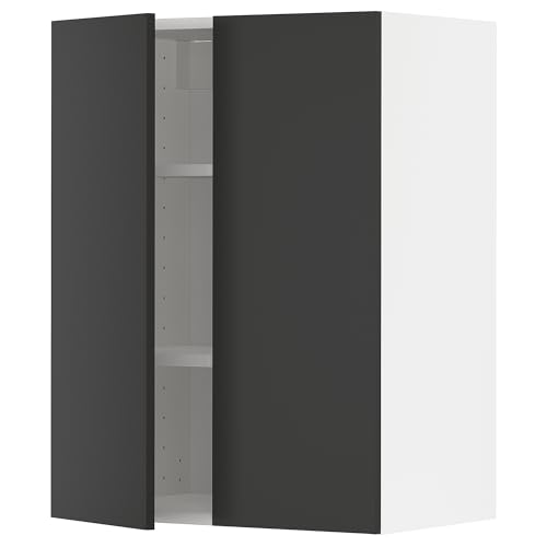 ProTuning METOD Hängeschrank mit Einlegeböden/2 Türen, Weiß/Nickebo Matt Anthrazit, 60x80 cm von ProTuning