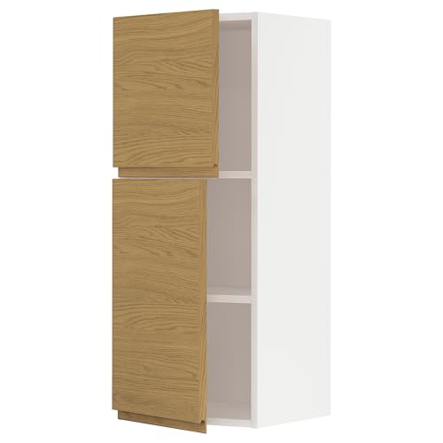 ProTuning METOD Hängeschrank mit Einlegeböden/2 Türen, Weiß/Voxtorp Eiche-Optik, 40x100 cm von ProTuning