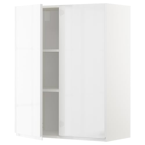 ProTuning METOD Hängeschrank mit Einlegeböden/2 Türen, Weiß/Voxtorp Hochglanz/Weiß, 80x100 cm von ProTuning