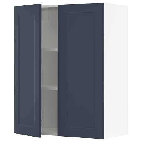 ProTuning METOD Hängeschrank mit Einlegeböden/2 Türen, Weiß Axstad/Mattblau, 80x100 cm von ProTuning