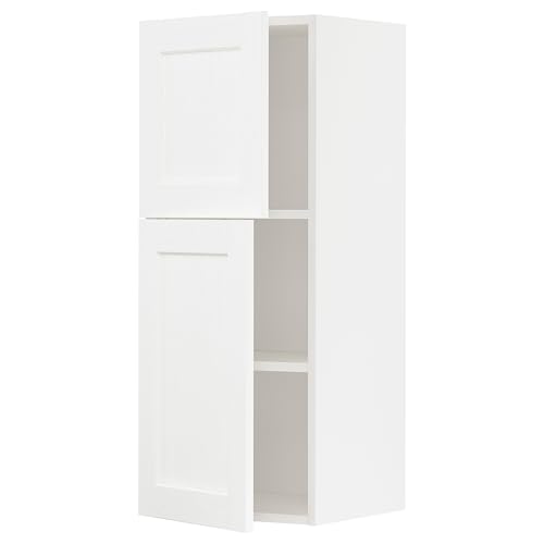 ProTuning METOD Hängeschrank mit Einlegeböden/2 Türen, Weiß Enköping/Weiß Holzoptik, 40x100 cm von ProTuning