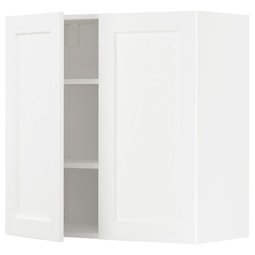 ProTuning METOD Hängeschrank mit Einlegeböden/2 Türen, Weiß Enköping/Weiß Holzoptik, 80x80 cm von ProTuning