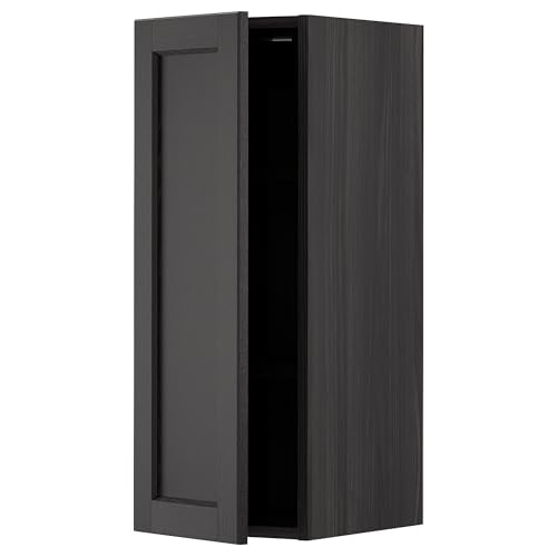 ProTuning METOD Hängeschrank mit Regalen, Schwarz/Lerhyttan Schwarz gebeizt, 30x80 cm von ProTuning