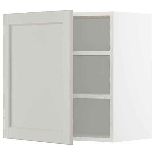 ProTuning METOD Hängeschrank mit Regalen, Weiß/Lerhyttan Hellgrau, 60x60 cm von ProTuning