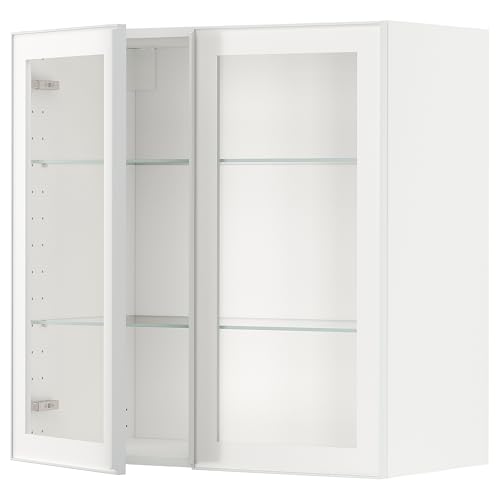 ProTuning METOD Hängeschrank mit Regalen/2 Glas-Trs, Weiß/Hejsta weißes Klarglas, 80 x 80 cm ProTuning METOD Hängeschrank mit Regalen/2 Glas-Trs, Weiß/Hejsta weißes Klarglas, 80 x 80 cm von ProTuning