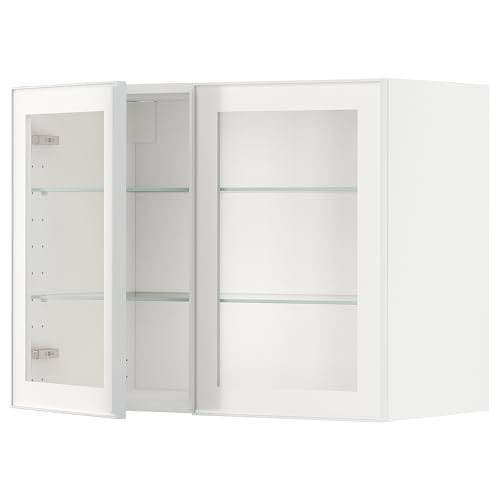 ProTuning METOD Hängeschrank mit Regalen/2 Glastren, Weiß/Hejsta weißes Klarglas, 80x60 cm ProTuning METOD Hängeschrank mit Regalen/2 Glastren, Weiß/Hejsta weißes Klarglas, 80x60 cm von ProTuning