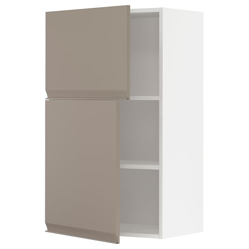 ProTuning METOD Hängeschrank mit Regalen/2 Türen, Weiß/Upplöv matt dunkelbeige, 60x100 cm von ProTuning