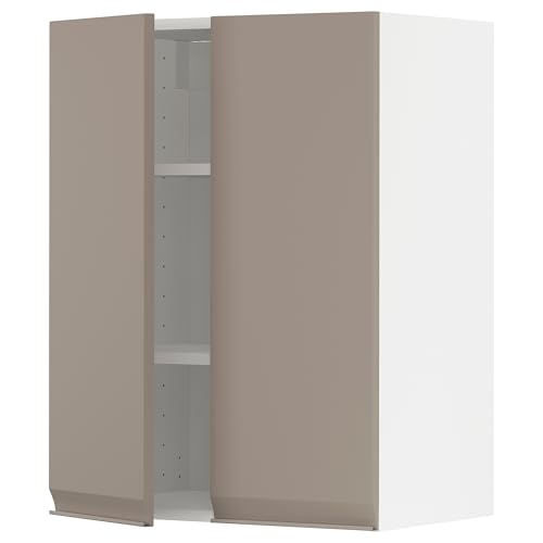 ProTuning METOD Hängeschrank mit Regalen/2 Türen, Weiß/Upplöv matt dunkelbeige, 60x80 cm von ProTuning