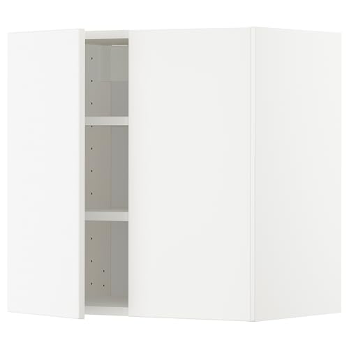 ProTuning METOD Hängeschrank mit Regalen/2 Türen, Weiß/Veddinge Weiß, 60x60 cm von ProTuning