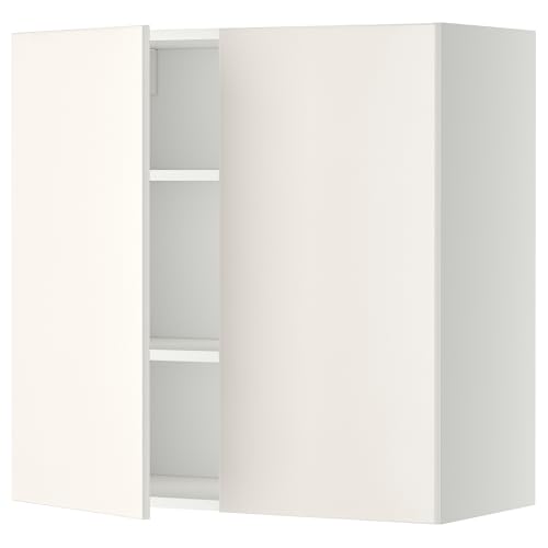 ProTuning METOD Hängeschrank mit Regalen/2 Türen, Weiß/Veddinge Weiß, 80x80 cm von ProTuning