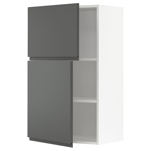 ProTuning METOD Hängeschrank mit Regalen/2 Türen, Weiß/Voxtorp Dunkelgrau, 60x100 cm von ProTuning