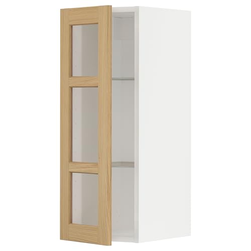 ProTuning METOD Hängeschrank mit Regalen/Glastür, Weiß/Forsbacka Eiche, 30x80 cm ProTuning METOD Hängeschrank mit Regalen/Glastür, Weiß/Forsbacka Eiche, 30x80 cm von ProTuning