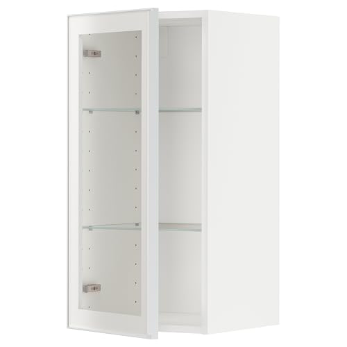 ProTuning METOD Hängeschrank mit Regalen/Glastür, weiß/Hejsta weißes Klarglas, 40x80 cm von ProTuning