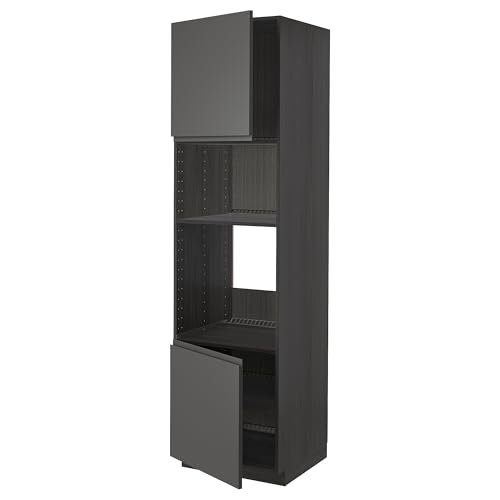 ProTuning METOD Hi cb f Backofen/Micro W 2 Drs/Regale, Schwarz/Voxtorp Dunkelgrau, 60x60x220cm von ProTuning