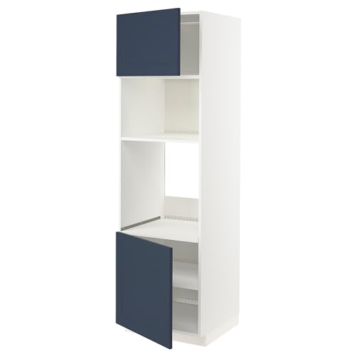 ProTuning METOD Hi cb f Backofen/Micro W 2 Drs/Regale, Weiß Axstad/Matt Blau, 60x60x200cm von ProTuning