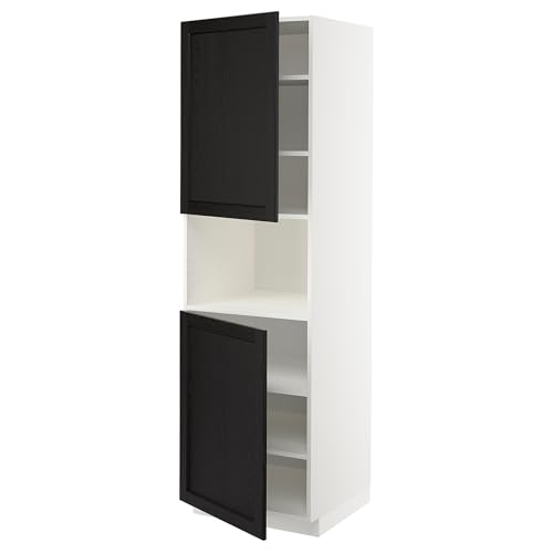 ProTuning METOD High Cab f Micro W 2 Türen/Regale, Weiß/Lerhyttan schwarz gebeizt, 60x60x200 cm von ProTuning