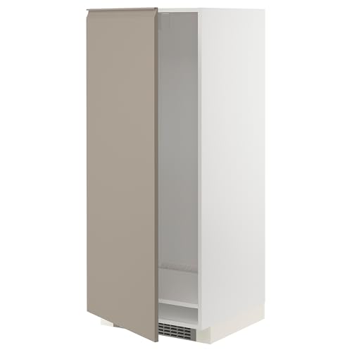 ProTuning METOD Hochschrank für Kühl-/Gefrierschrank, Weiß/Upplöv matt dunkelbeige, 60x60x140 cm von ProTuning
