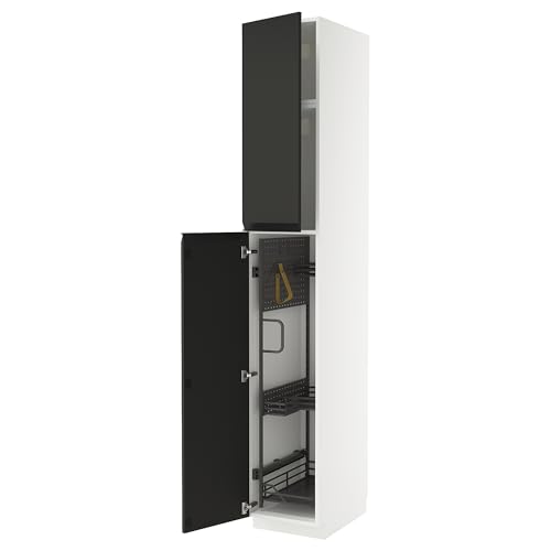 ProTuning METOD Hochschrank mit Reinigungsinnenraum, Weiß/Upplöv Matt Anthrazit, 40x60x240 cm von ProTuning