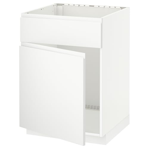 ProTuning METOD Unterschrank f Spüle mit Tür/Front, Weiß/Voxtorp Mattweiß, 60x60 cm von ProTuning
