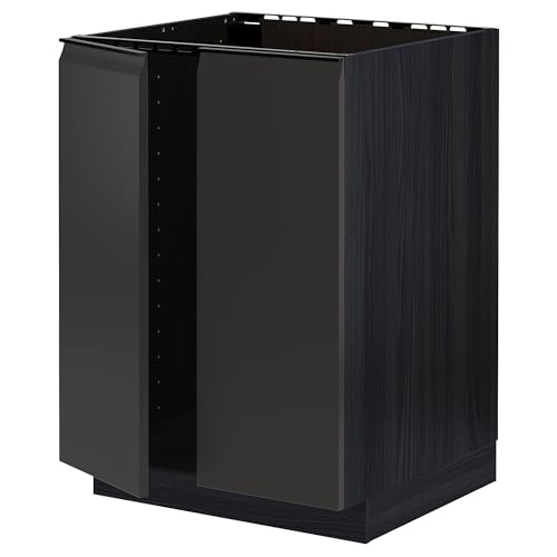 ProTuning METOD Unterschrank für Waschbecken + 2 Türen, Schwarz/Upplöv Matt Anthrazit, 60x60cm von ProTuning