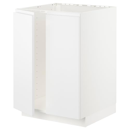ProTuning METOD Unterschrank für Waschbecken + 2 Türen, Weiß/Voxtorp Mattweiß, 60x60 cm von ProTuning