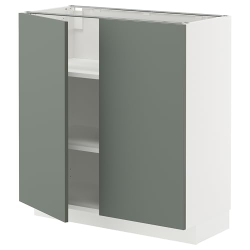 ProTuning METOD Unterschrank mit Einlegeböden/2 Türen, Weiß/Nickebo mattgrau-grün, 80x37 cm ProTuning METOD Unterschrank mit Einlegeböden/2 Türen, Weiß/Nickebo mattgrau-grün, 80x37 cm von ProTuning