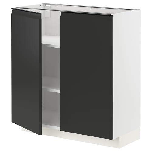 ProTuning METOD Unterschrank mit Einlegeböden/2 Türen, Weiß/Upplöv Matt Anthrazit, 80x37 cm von ProTuning