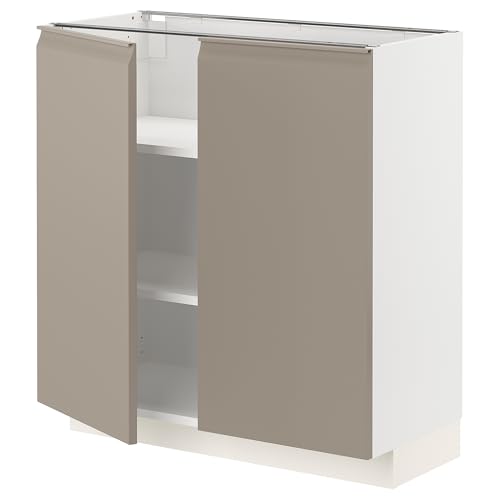 ProTuning METOD Unterschrank mit Regalen/2 Türen, Weiß/Upplöv matt dunkelbeige, 80x37 cm von ProTuning