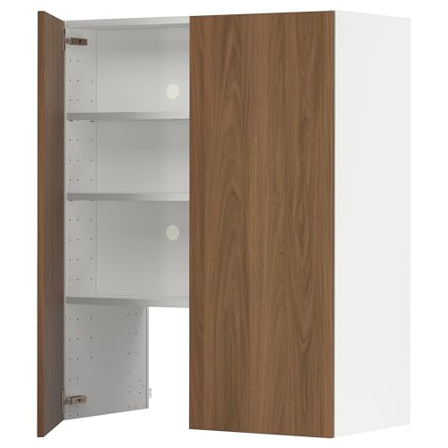 ProTuning METOD Wall cb f extr Haube w shlf/Tür, Weiß/Tistorp braun Walnuss-Effekt, 80x100cm von ProTuning
