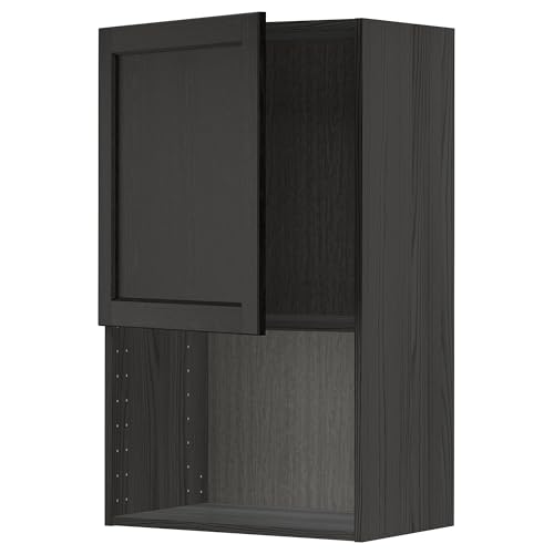 ProTuning METOD Wandschrank für Mikrowelle, Schwarz/Lerhyttan schwarz gebeizt, 60x100 cm von ProTuning