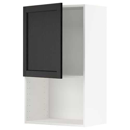 ProTuning METOD Wandschrank für Mikrowelle, Weiß/Lerhyttan schwarz gebeizt, 60x100 cm von ProTuning