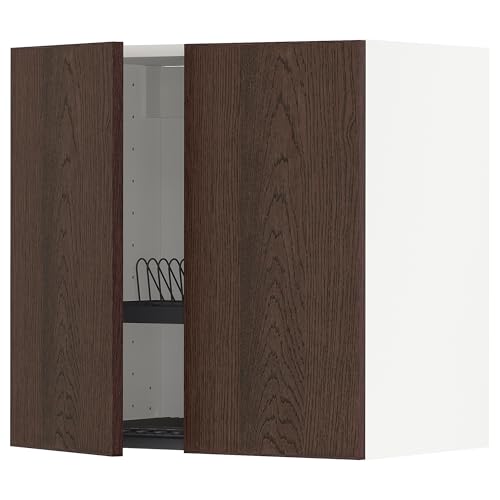 ProTuning METOD Wandschrank mit Abtropfgestell/2 Türen, Weiß/Sinarp Braun, 60x60 cm ProTuning METOD Wandschrank mit Abtropfgestell/2 Türen, Weiß/Sinarp Braun, 60x60 cm von ProTuning