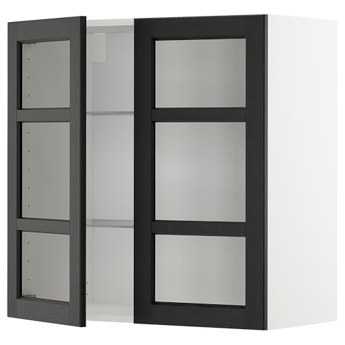 ProTuning METOD Wandschrank mit Regalen/2 Glas-Trs, Weiß/Lerhyttan schwarz gebeizt, 80 x 80 cm ProTuning METOD Wandschrank mit Regalen/2 Glas-Trs, Weiß/Lerhyttan schwarz gebeizt, 80 x 80 cm von ProTuning
