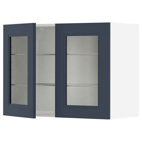 ProTuning METOD Wandschrank mit Regalen/2 Glas-Trs, Weiß Axstad/Mattblau, 80x60 cm ProTuning METOD Wandschrank mit Regalen/2 Glas-Trs, Weiß Axstad/Mattblau, 80x60 cm von ProTuning