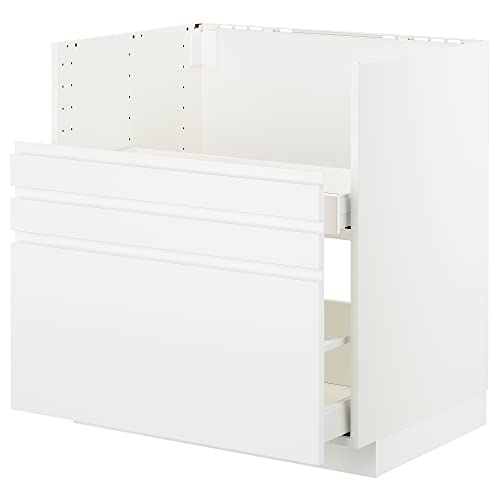 ProTuning METOD bc f BREDSJÖN Spüle/2 Fronten/2 Schubladen, 80x60 cm, weiß/Voxtorp mattweiß von ProTuning