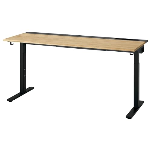 ProTuning MITTZON Schreibtisch, 160 x 60 cm, Eichenfurnier/Schwarz von ProTuning