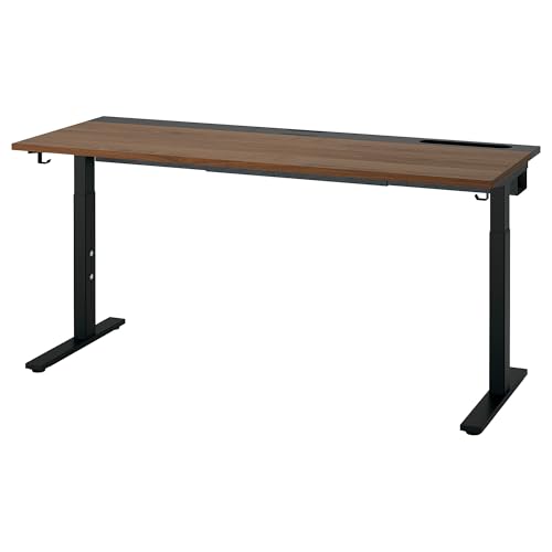 ProTuning MITTZON Schreibtisch, 160 x 60 cm, Nussbaumfurnier/Schwarz von ProTuning
